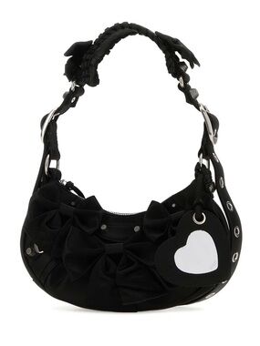 Balenciaga Le Cagole XS Black Rose OLeather Shoulder Bag – NWT, Heart Mirror